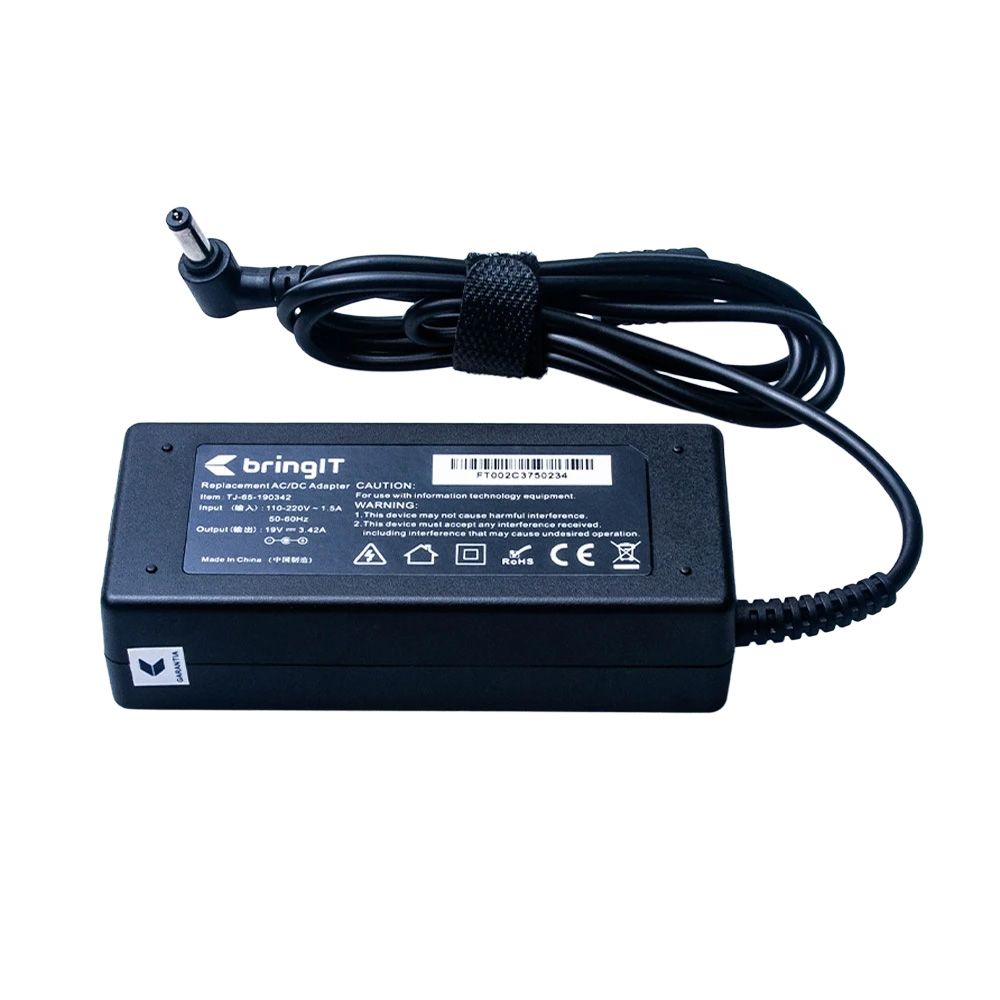 Fonte Carregador para Notebook Acer Part Number LC.ADT01.001 19 V 3.42 A 65 W 5.5 mm x 1.7 mm proteção reforçada e garantia de 36 meses