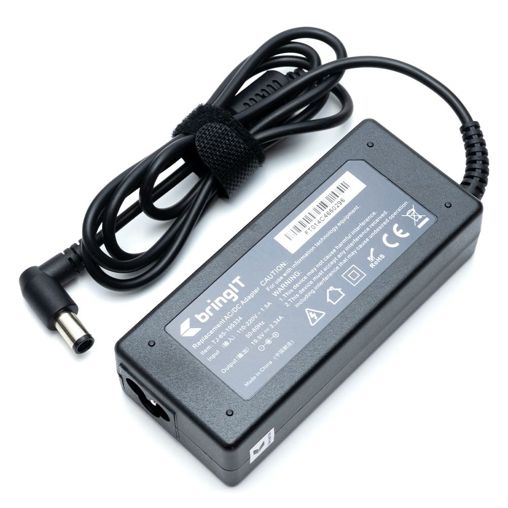 Fonte Carregador 19.5 V 3.34 A 65 W 7.4 mm x 5.0 mm