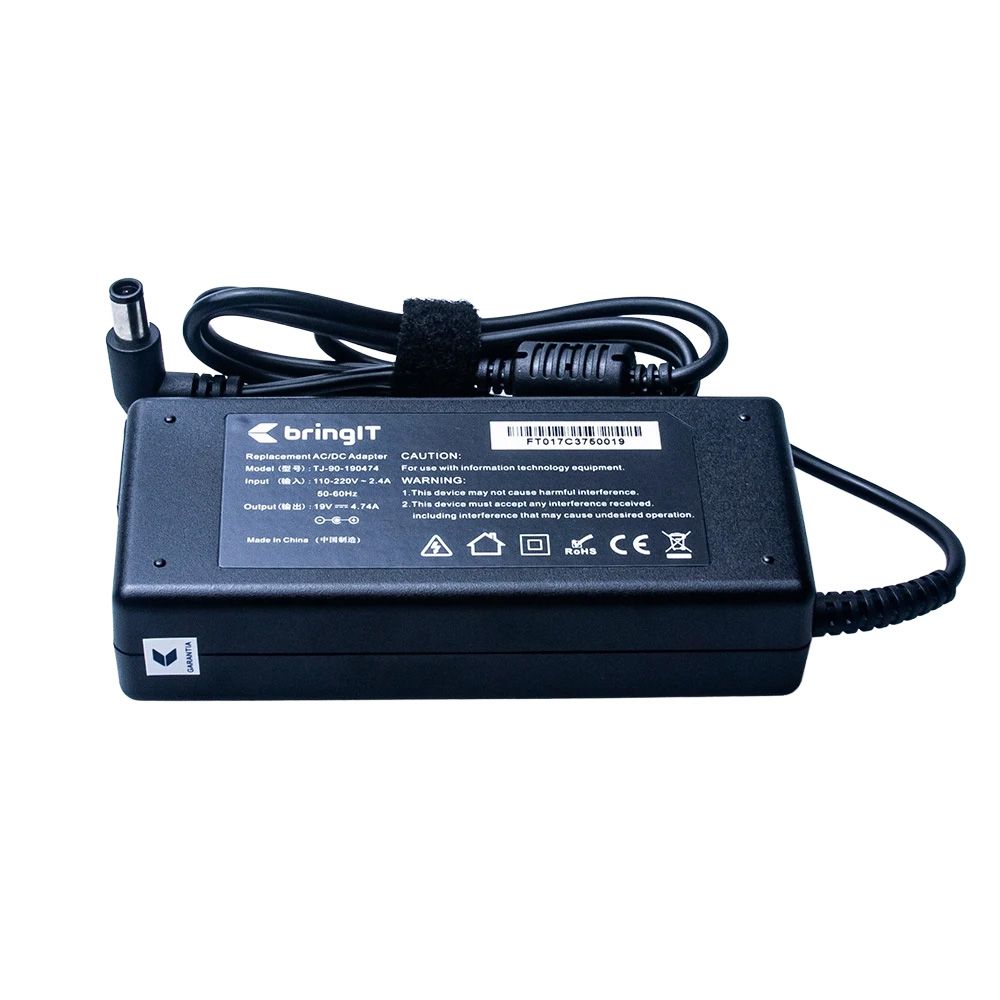 Fonte Carregador para Notebook Dell Vostro 3450 19 V 4.74 A 90 W 7.4 mm x 5.0 mm proteção reforçada e garantia de 36 meses