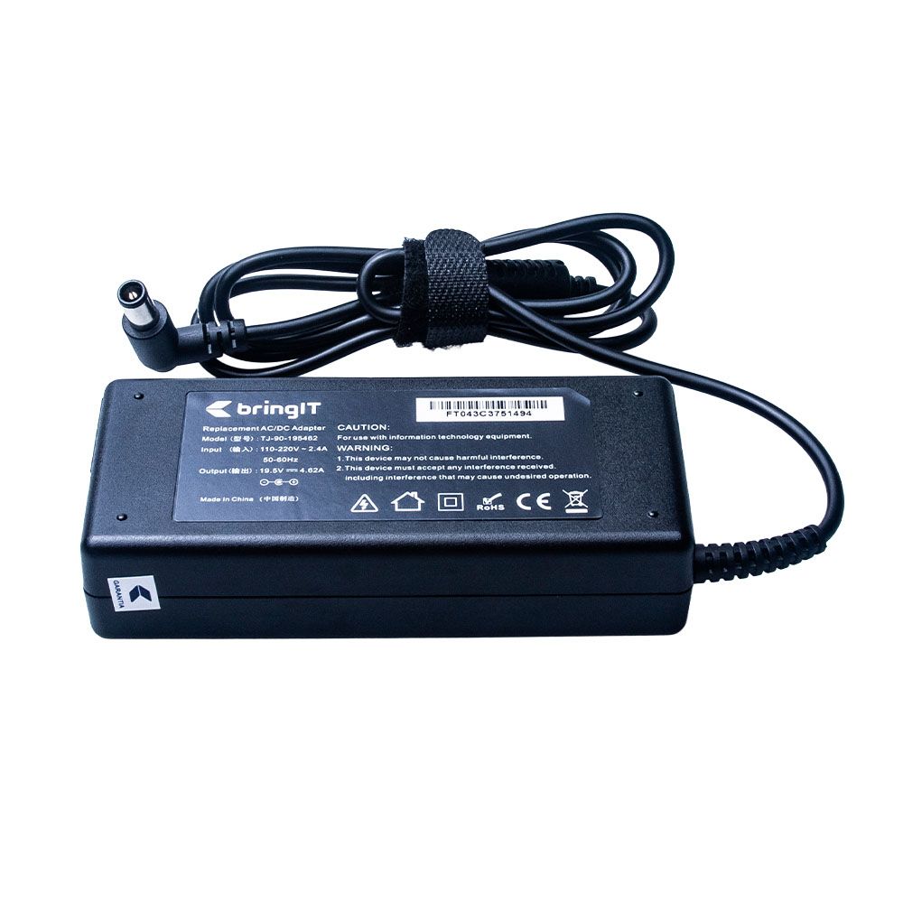 Fonte Carregador para Notebook Dell Latitude 3540 19.5 V 4.62 A 90 W 7.4 mm x 5.0 mm proteção reforçada e garantia de 36 meses