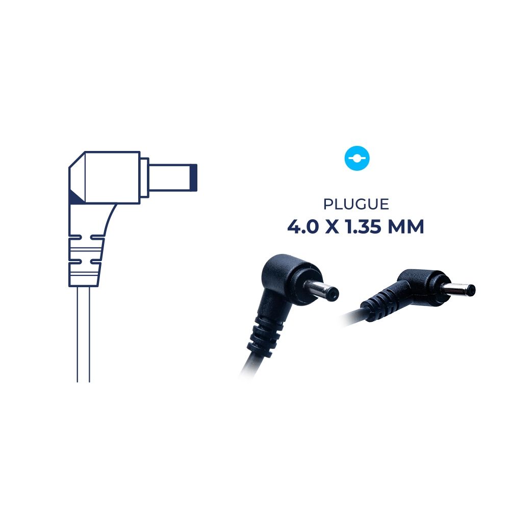 Fonte Carregador 19 V 2.37 A 45 W 4.0 mm x 1.35 mm