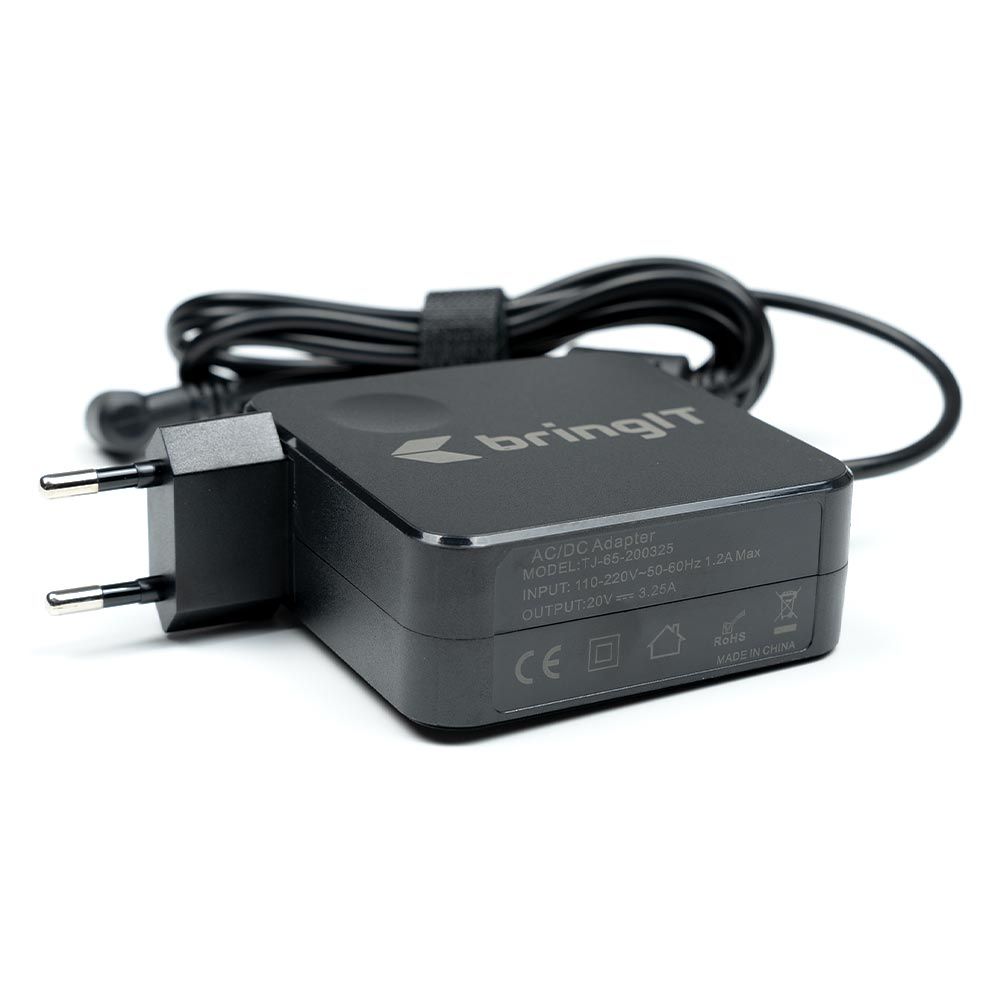 Fonte Carregador para Notebook Bringit 20 V 3.25 A 65 W 4.0 mm x 1.7 mm proteção reforçada e garantia de 36 meses